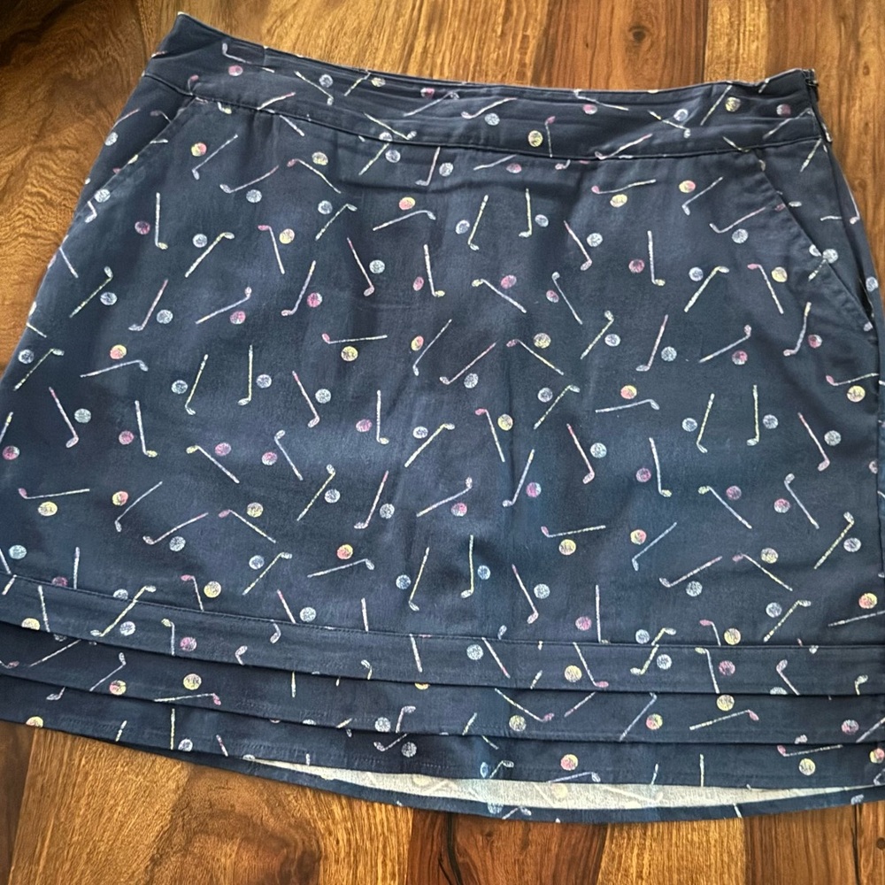 Lady Hagen Blue Skater Mini Skirt